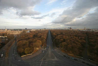 View from Victory Column to the center
