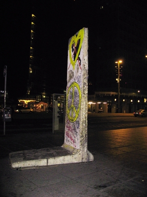 Remainder of the Berlin Wall on Potsdamer Platz